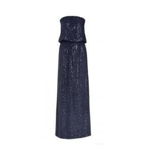 Tibi Navy Sequins Maxi Dress